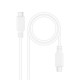 Nanocable Cable USB 2.0 3A, tipo USB-C/M-USB-C/M, Blanco, 1.5 m